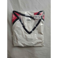 Nike Fit Dry Womens Tank Top White Pink Navy Blue V-Neck Athletic Size M 8-10