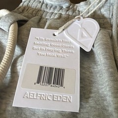 Aelfric Eden Gray Green Rope Graffiti Barrel Baggy Sweatpants Medium NWT Street