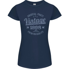 Vintage Year 28th Birthday 1998 Womens Petite Cut T-Shirt