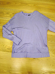 Sweaty Betty London Women’s XL Purple Fleece Cotton Crewneck Relaxed Sweatshirt
