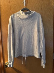 Varley Betsy Sweat Shirt Top Ivory Marl DoubleSoft Fabric Boxy Oversized Size S?