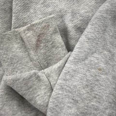 Parke 22 Women’s Varsity Mockneck Sweatshirt Gray/Navy Oversized L/XL Distressed