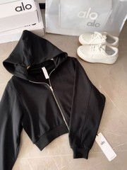 AIo Yoga Sweet Escape Zip Up Hoodie Cropped Full Zip Accolade Women’s Sweatshirt