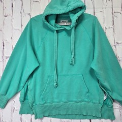 VTG Y2K 1980s Style American Eagle Womens Hoodie Distressed Sweatshirt Sz Small