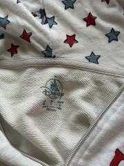Disney Parks Women’s Full Zip Hoodie Mickey Minnie USA Patriotic White S