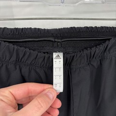Adidas Joggers Tapered Drawstring Lightweight Logo Solid Black Size S Womens