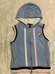 VTG Marithe Francois Girbaud Sleeveless Women’s Pink/Blue/White Small Hoodie