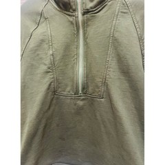 Apiece Apart Half Zip Pullover Sweatshirt Olive Green Mock Neck XS