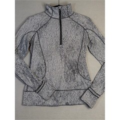 lululemon athletica Black and White Static Half-Zip Pullover sz 6