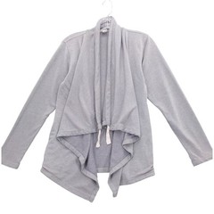 Old Navy Active Womens Gray Open Front Drawstring Lightweight Cardigan Jacket