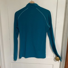 Paradox Women’s Medium Teal Merino Blend 1/4 Zip Pullover Base Layer Drirelease