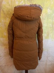 Fat Face brown Jacket 10 bronze faux fur acrylic cotton blend UK women’s size 10