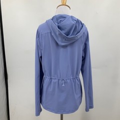 Layer 8 Jacket Womens M Medium Blue Qwick Dry Full Zip Bungee Waist Back Hooded