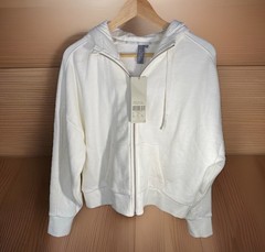 Sweaty Betty London Full Zip Hoodie Women’s Medium Lily White NWT MSRP 88.00