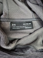 Under Armour Women Dark Gray Long Sleeve Fleece Lined quilted Logo Coldgear XL