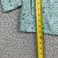 Tommy Bahama Sophie Yoga Jacket Womens Small Green Geometric Mock Neck Interlock