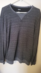 Sonoma Womens fleece Sz L L Sleeve Gray Speckled soft 33 in L Banded Bottom end