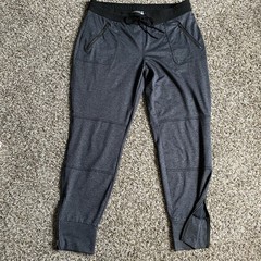 Athleta Jogger Pants Women’s XL Tall Gray Ankle Zip Drawstring Athleisure Cozy