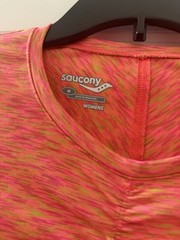 Saucony Women’s Medium Long Sleeve Performance Running Shirt Heather Orange