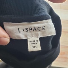 L*SPACE Sweatshirt Womens S/M Black Pullover Fleece Crew Neck CHEEKY Relaxed