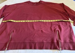 Universal Standard XL (26W) Brick Red Pullover Cotton Sweatshirt Zipper Accents