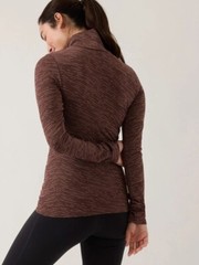 Athleta Flurry Seamless Turtleneck-Noble Rustic Beige- Size XS-NWT
