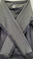 Nike Sweatshirt Dri Fit Womens Medium Grey Striped Exposed Seam Boat Neck Raglan