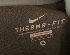 Nike Therma-FIT Women’s Full Zip Fleece Hoodie Logo Pockets Gray/teal XL