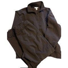 Athleta Cozy Truffle Forever Fleece 1/4 Zip Sweat Set S And MP