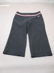 NIKE FIT DRY Size M (8-10) Womens Black Stretch Pull On Athletic Yoga Capri 944