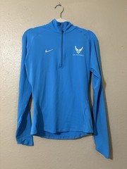 Nike Women Size S Blue Air Force 1/2 Zip Pullover Sweater
