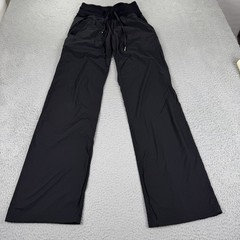 Lululemon Dance Studio Mid Rise Pants Womens 2 Black Drawstrings Athletic Preppy