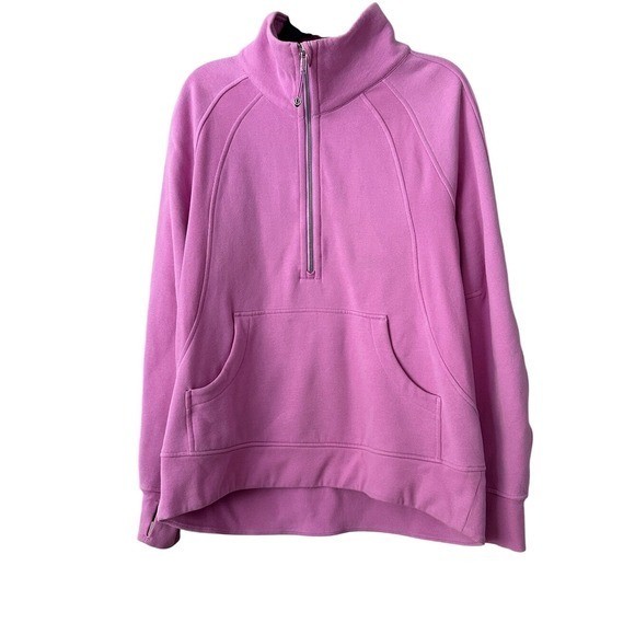 Lululemon Scuba Oversized Funnel-Neck Half Zip Long Dahlia Mauve size M/L