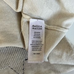Rachel Zoe White Cashmere Long Sleeve Hoodie with Black Graphic Stars