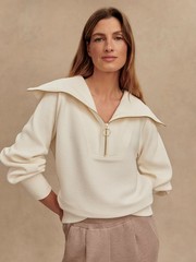 Varley® (Women’s LARGE) Vine™ Half-Zip Pullover in Ivory – $158