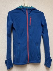 Icebreaker Merino GT Women’s Blue Full ZipHoodie Sz S Flaws