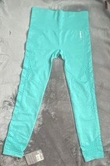 Gymshark Energy Seamless Leggings Size:M Tropical Sea Blue High Waisted New