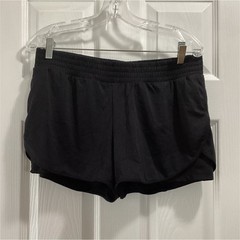 Brooks Women’s Black Solid Running Shorts w/ Liner, Elastic Waist, MPN 221352