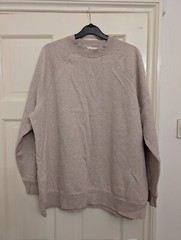 H&M Sweatshirt – Salmon Pink – Size M – Cotton Blend – Machine Washable