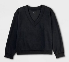 A New Day – Women’s Sandwash Sweatshirt – A New Day Black Small