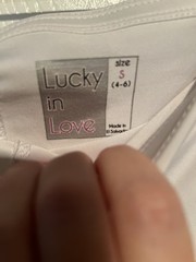 Lucky In Love White Pink Blue Cheetah print tennis Golf skirt Women Sz S (4-6)