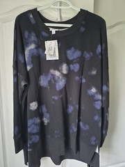 Lularoe Hannah Abstact Paint Crew Neck Women’s Jersey Sweatshirt Sz XL NWT