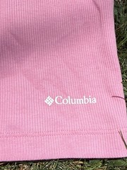 Columbia Medium Light Pink Ribbed Racer Back Tank Top Built-in Bra NWT