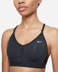 NEW SIZE L NIKE DRI FIT INDY LIGHT SUPPORT PADDED V NECK BRA CZ4456-010