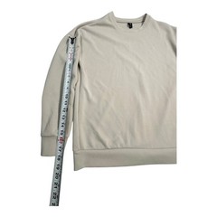LAZYPANTS Womens Size M Light Beige Crew Neck Long Sleeve Pullover Sweatshirt