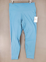 NIKE YOGA TRAINING Size XXL CROCHET EDGE HIGH RISE 7/8 TIGHTS Blue DA1037-424