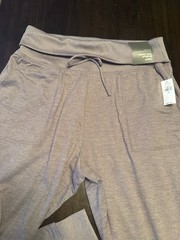 GapFit Brushed Tech Jersey Jogger Pants Purple M Women’s Elastic Waist Pockets