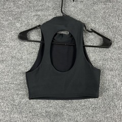 Alo Yoga Top Womens XS Airlift Fuse Bra Tank Black High Neck Tank Crop Athletic