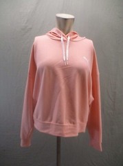 PUMA Size L Womens Orange Drawstring Lightweight Running Gym Athletic Hoodie 123