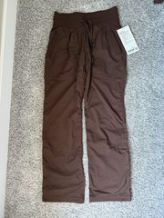 BRAND NEW Lululemon Dance Studio Mid Rise Pants Burgundy Brown Size 2 28.5”